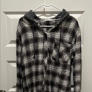 Arizona Jean Company Plaid Shirt in Black and White